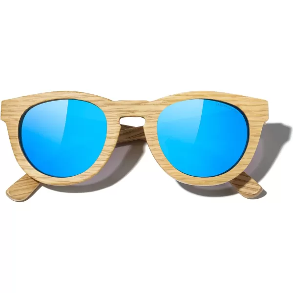 MERRYS Polarized Wooden Coated Floating Sunglasses MensWomens vintage Eyewear S5268Blue