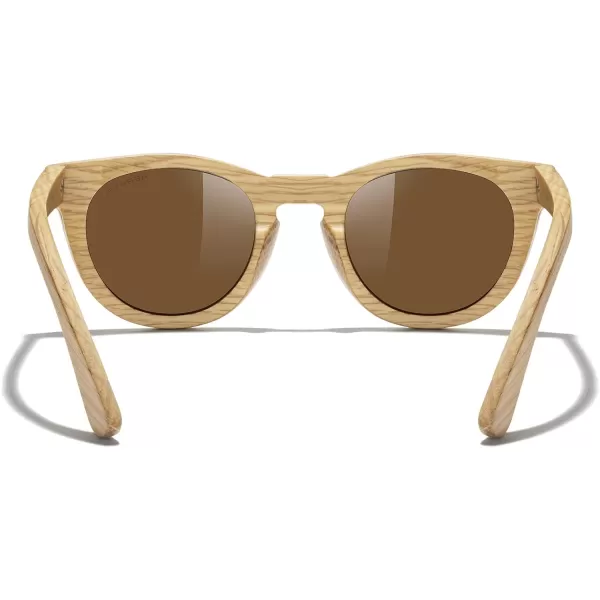 MERRYS Polarized Wooden Coated Floating Sunglasses MensWomens vintage Eyewear S5268Brown
