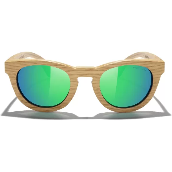 MERRYS Polarized Wooden Coated Floating Sunglasses MensWomens vintage Eyewear S5268Green