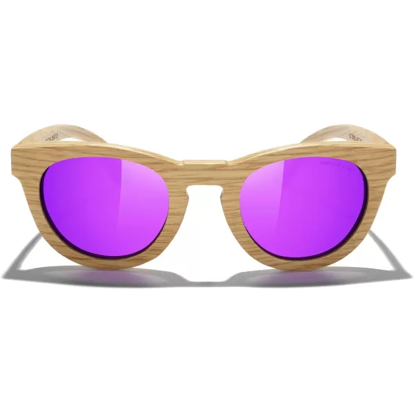 MERRYS Polarized Wooden Coated Floating Sunglasses MensWomens vintage Eyewear S5268Purple