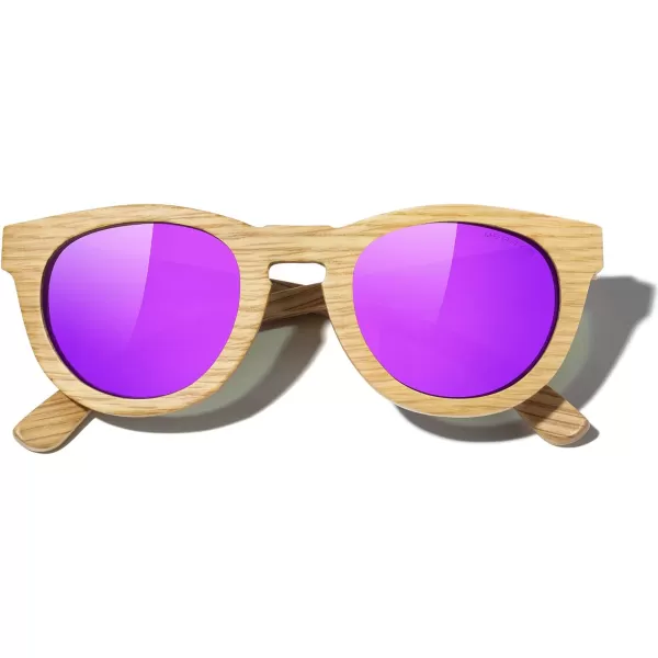 MERRYS Polarized Wooden Coated Floating Sunglasses MensWomens vintage Eyewear S5268Purple