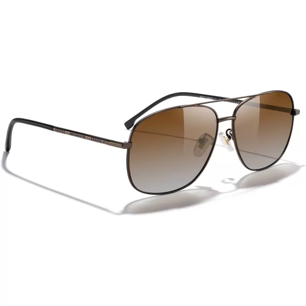 MERRYS Rectangular Polarized Sunglasses for Men Classic Driving Shades UV400 ProtectionBrown FrameBrown Gradient Lens