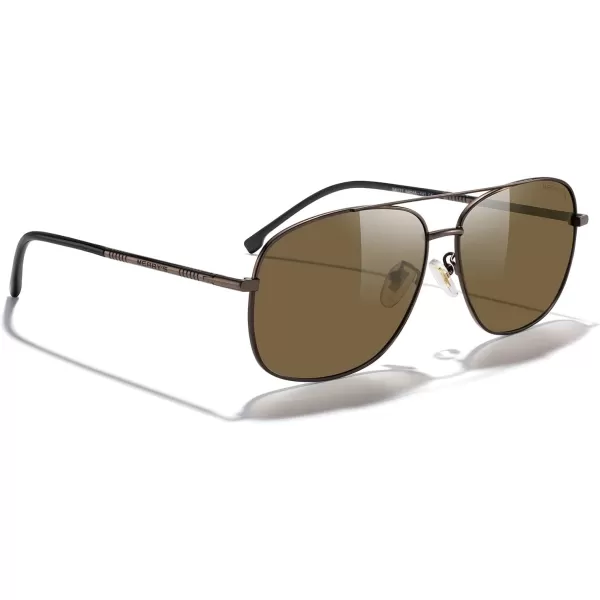 MERRYS Rectangular Polarized Sunglasses for Men Classic Driving Shades UV400 ProtectionBrown FrameBrown Lens