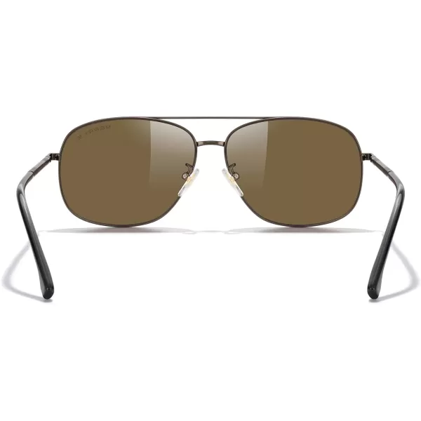 MERRYS Rectangular Polarized Sunglasses for Men Classic Driving Shades UV400 ProtectionBrown FrameBrown Lens