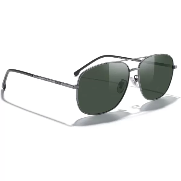 MERRYS Rectangular Polarized Sunglasses for Men Classic Driving Shades UV400 ProtectionGray FrameG15 Lens