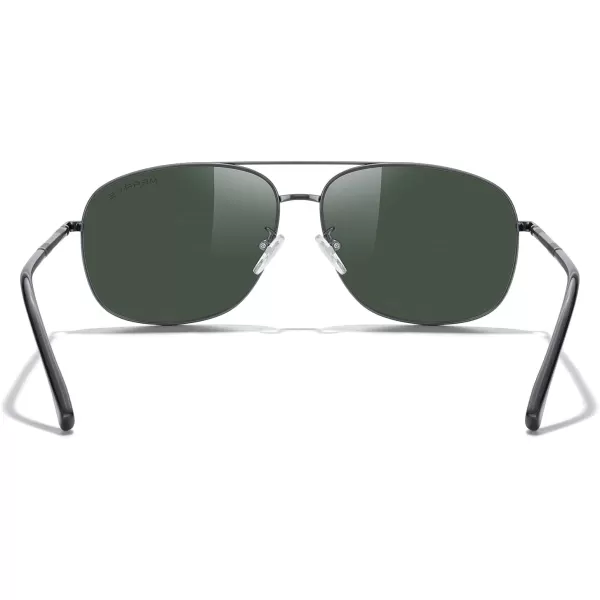 MERRYS Rectangular Polarized Sunglasses for Men Classic Driving Shades UV400 ProtectionGray FrameG15 Lens