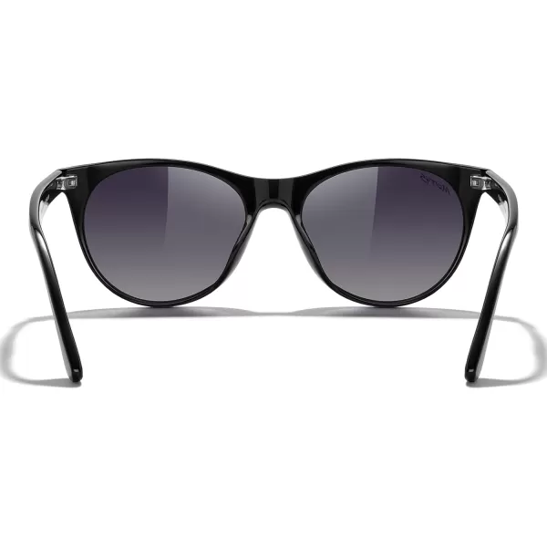 MERRYS Retro Round Polarized Sunglasses for Women Fashion Trendy Shades S6185Black FrameBlack Gradient Polarized Lens