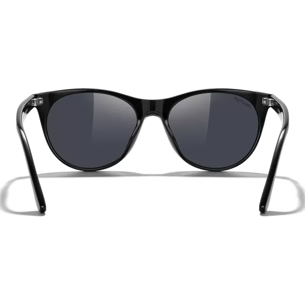 MERRYS Retro Round Polarized Sunglasses for Women Fashion Trendy Shades S6185Black FrameBlack Polarized Lens