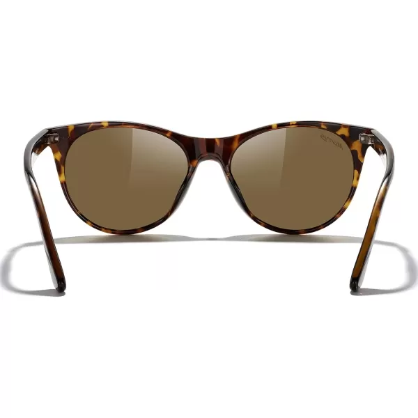 MERRYS Retro Round Polarized Sunglasses for Women Fashion Trendy Shades S6185Leopard FrameBrown Polarized Lens