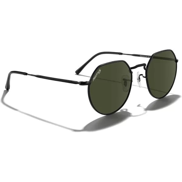 MERRYS Round Polygon Metal Polarized Sunglasses for Women Men Retro Classic Vintage Shades S6565Black FrameG15 Lens