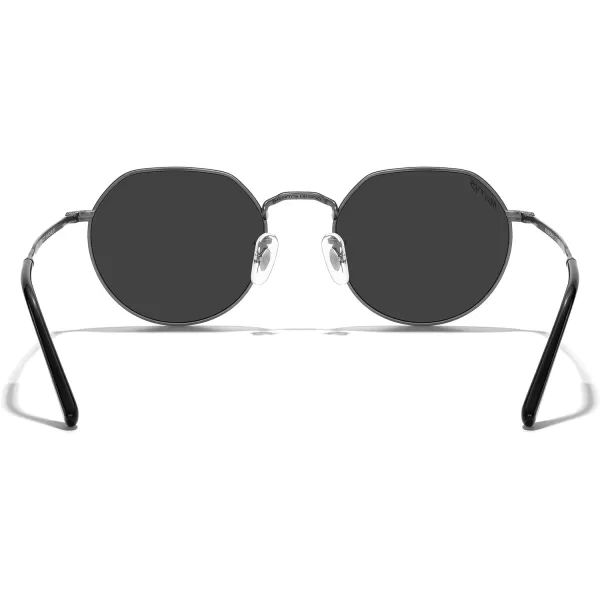 MERRYS Round Polygon Metal Polarized Sunglasses for Women Men Retro Classic Vintage Shades S6565Gunmetal FrameBlack Lens