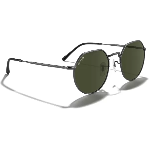 MERRYS Round Polygon Metal Polarized Sunglasses for Women Men Retro Classic Vintage Shades S6565Gunmetal FrameG15 Lens