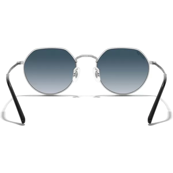 MERRYS Round Polygon Metal Polarized Sunglasses for Women Men Retro Classic Vintage Shades S6565Matte Chrome FrameBlue Gradient Lens