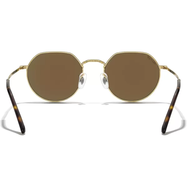 MERRYS Round Polygon Metal Polarized Sunglasses for Women Men Retro Classic Vintage Shades S6565Polished Gold FrameBlue Mirror Lens