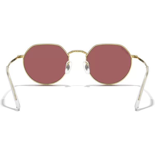 MERRYS Round Polygon Metal Polarized Sunglasses for Women Men Retro Classic Vintage Shades S6565Polished Gold FrameViolet Lens