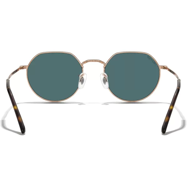 MERRYS Round Polygon Metal Polarized Sunglasses for Women Men Retro Classic Vintage Shades S6565Rose Gold FrameCopper Lens
