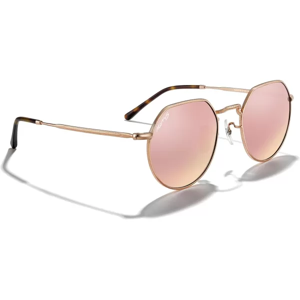 MERRYS Round Polygon Metal Polarized Sunglasses for Women Men Retro Classic Vintage Shades S6565Rose Gold FrameCopper Lens