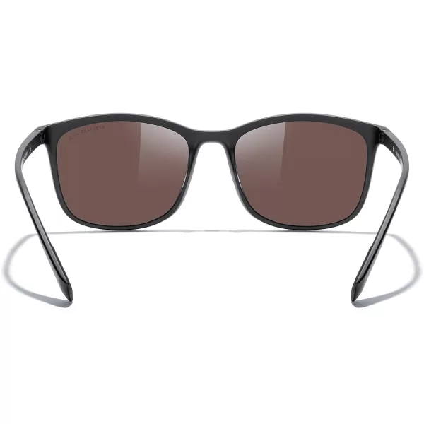 MERRYS Square Polarized Sunglasses for Men Women Ultralight Shades Driving Fishing Golf UV400 S8668Matte Black FrameBlue Mirror LensRed Temples