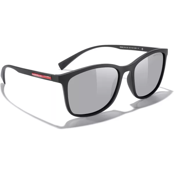 MERRYS Square Polarized Sunglasses for Men Women Ultralight Shades Driving Fishing Golf UV400 S8668Matte Black FrameSilver Mirror LensRed Temples