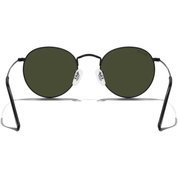 MERRYS Trendy Round Metal Polarized Sunglasses for Women and Men Retro Classic Vintage Shades S6447Black FrameG15 Lens