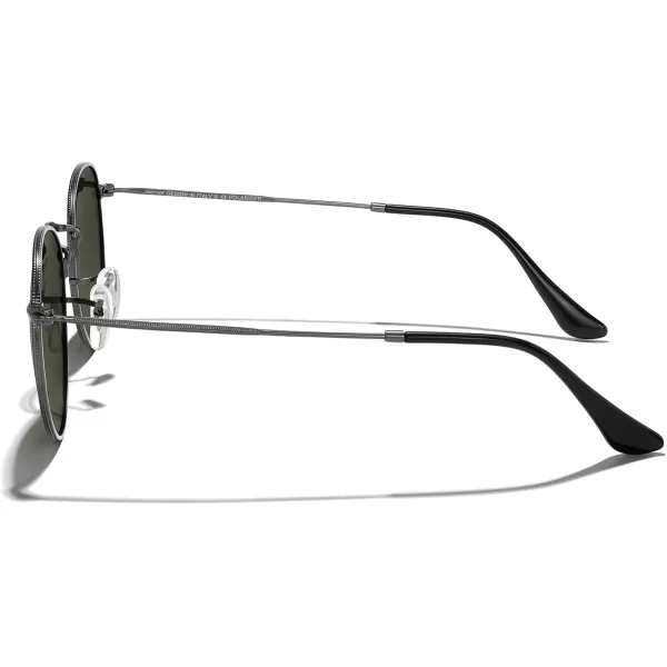 MERRYS Trendy Round Metal Polarized Sunglasses for Women and Men Retro Classic Vintage Shades S6447Gunmetal FrameG15 Lens