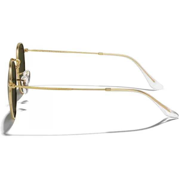 MERRYS Trendy Round Metal Polarized Sunglasses for Women and Men Retro Classic Vintage Shades S6447Polished Gold FrameG15 Lens