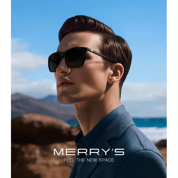 MERRYS Unisex Polarized Aluminum Sunglasses Vintage Sun Glasses For MenWomen S8286Black FrameBlack Nylon Polarized Lens