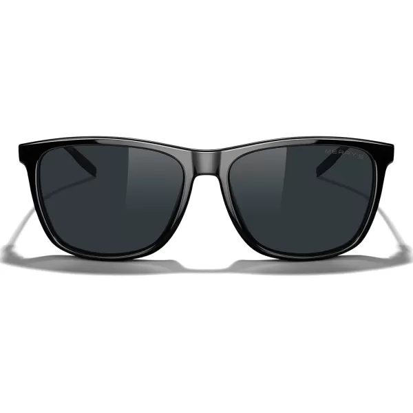 MERRYS Unisex Polarized Aluminum Sunglasses Vintage Sun Glasses For MenWomen S8286Black FrameBlack Nylon Polarized Lens
