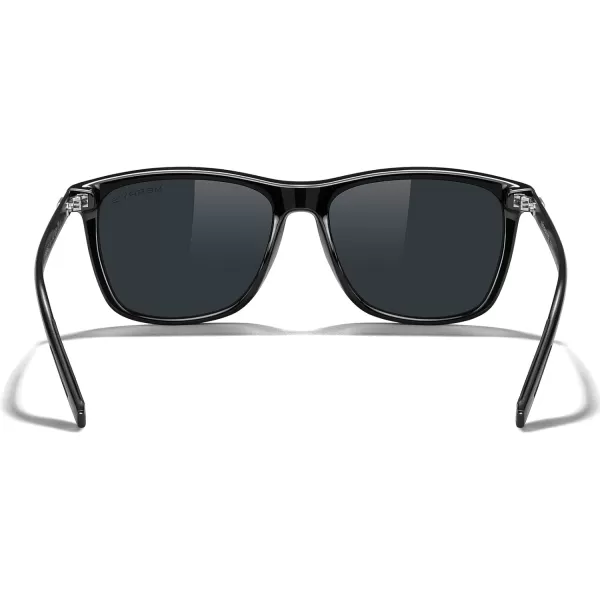 MERRYS Unisex Polarized Aluminum Sunglasses Vintage Sun Glasses For MenWomen S8286Black FrameBlack Nylon Polarized Lens