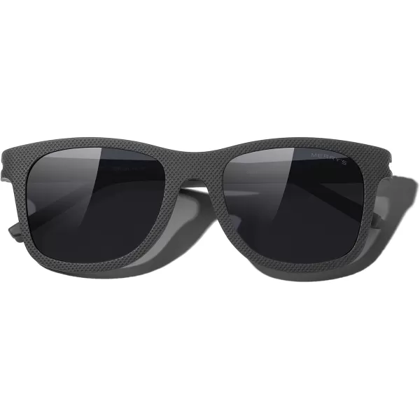 MERRYS Unisex Polarized Sunglasses for lovers Lightweight TR90 Frame Square Sun Glasses for MenWomenZ Black FrameBlack LensRed Hinge