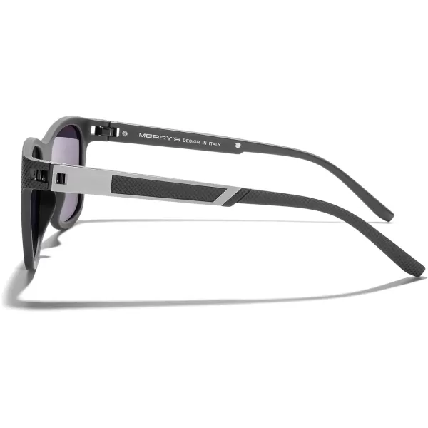 MERRYS Unisex Polarized Sunglasses for lovers Lightweight TR90 Frame Square Sun Glasses for MenWomenZ Black FrameGreen Mirror Lens