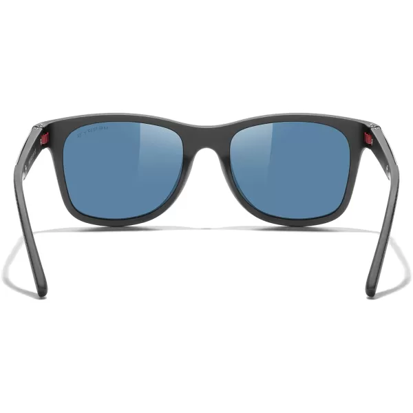 MERRYS Unisex Polarized Sunglasses for lovers Lightweight TR90 Frame Square Sun Glasses for MenWomenZ Black FramePink Mirror Lens