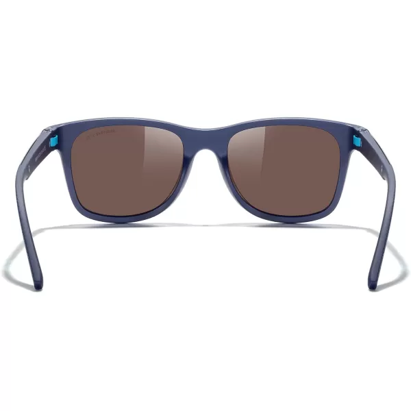 MERRYS Unisex Polarized Sunglasses for lovers Lightweight TR90 Frame Square Sun Glasses for MenWomenZ Blue FrameBlue Mirror Lens