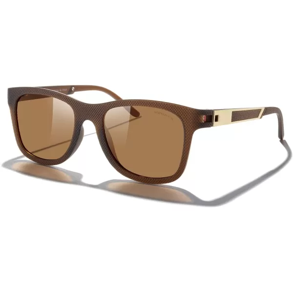 MERRYS Unisex Polarized Sunglasses for lovers Lightweight TR90 Frame Square Sun Glasses for MenWomenZ Brown FrameBrown Lens