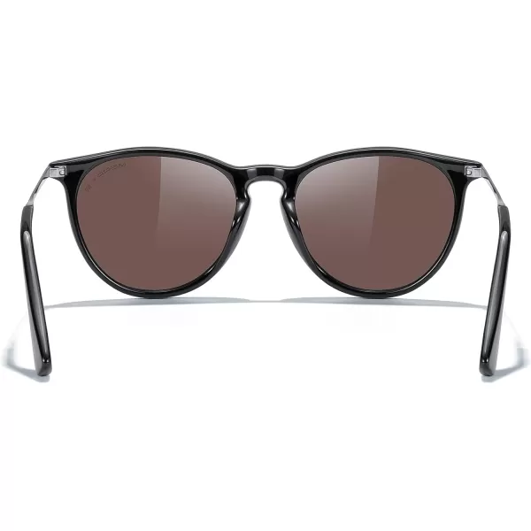 MERRYS Vintage Polarized Sunglasses for Women Men Retro Round Mirrored Lens Sun glasses UV400Black FrameBlue Mirror LensSilver Legs