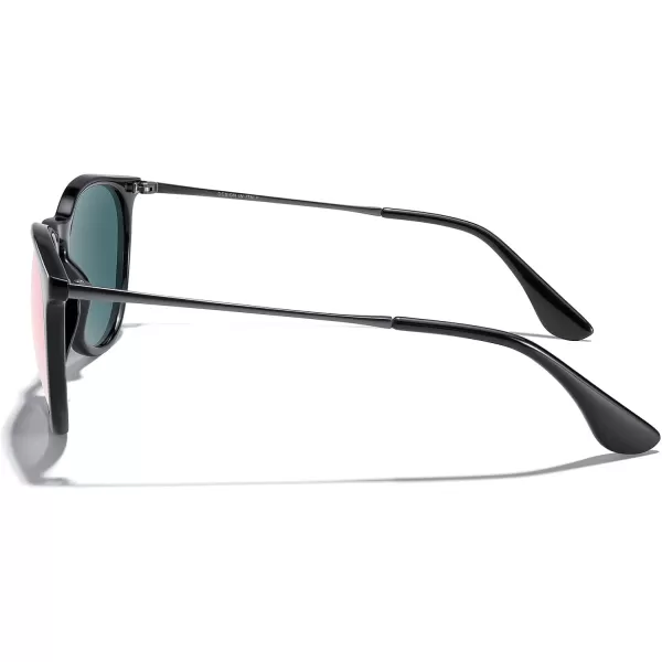 MERRYS Vintage Polarized Sunglasses for Women Men Retro Round Mirrored Lens Sun glasses UV400Black FramePink Mirror LensGrey Legs
