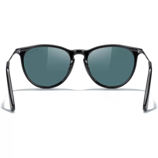 MERRYS Vintage Polarized Sunglasses for Women Men Retro Round Mirrored Lens Sun glasses UV400Black FrameRed Mirror LensGrey Legs