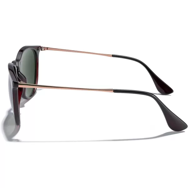 MERRYS Vintage Polarized Sunglasses for Women Men Retro Round Mirrored Lens Sun glasses UV400Brown FrameG15 LensGold Legs