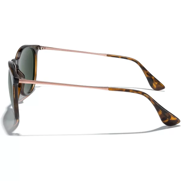 MERRYS Vintage Polarized Sunglasses for Women Men Retro Round Mirrored Lens Sun glasses UV400Leopard FrameG15 LensBrown Legs