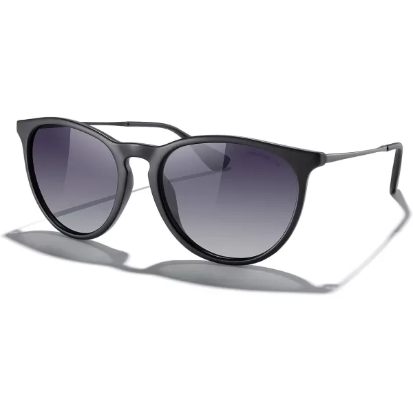 MERRYS Vintage Polarized Sunglasses for Women Men Retro Round Mirrored Lens Sun glasses UV400Matte Black FrameBlack Gradient LensBlack Legs