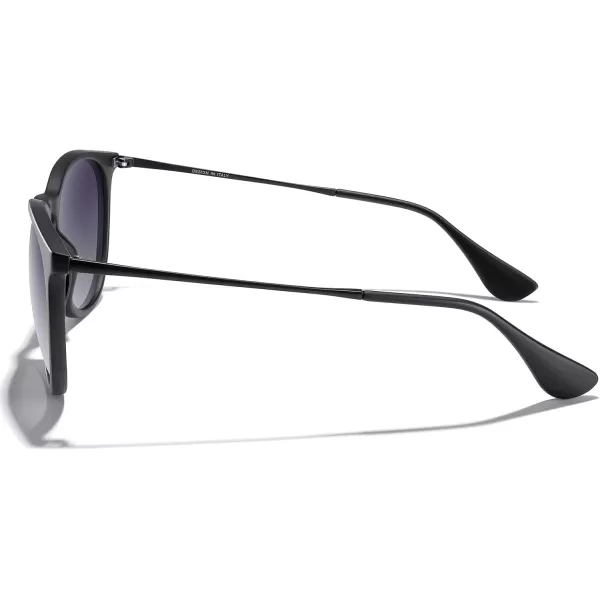 MERRYS Vintage Polarized Sunglasses for Women Men Retro Round Mirrored Lens Sun glasses UV400Matte Black FrameBlack Gradient LensBlack Legs