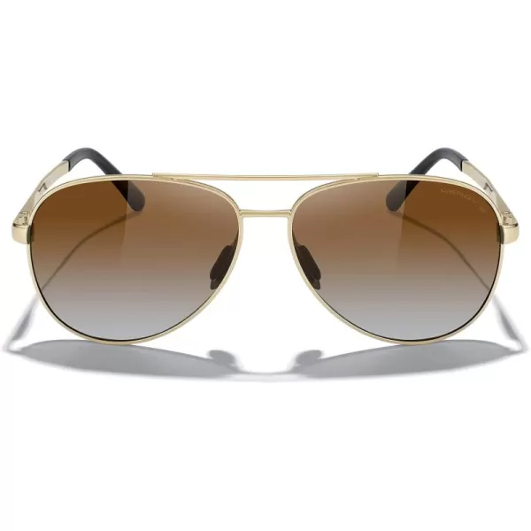 MERRYS Aviator Sunglasses for Men Women  Polarized Driving Sun glasses Mirrored Lens UV 400 Protection 58 MMGold FrameBrown Gradient Lens