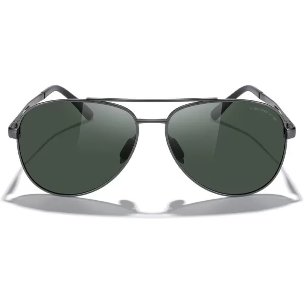 MERRYS Aviator Sunglasses for Men Women  Polarized Driving Sun glasses Mirrored Lens UV 400 Protection 58 MMGray FrameG15 Lens