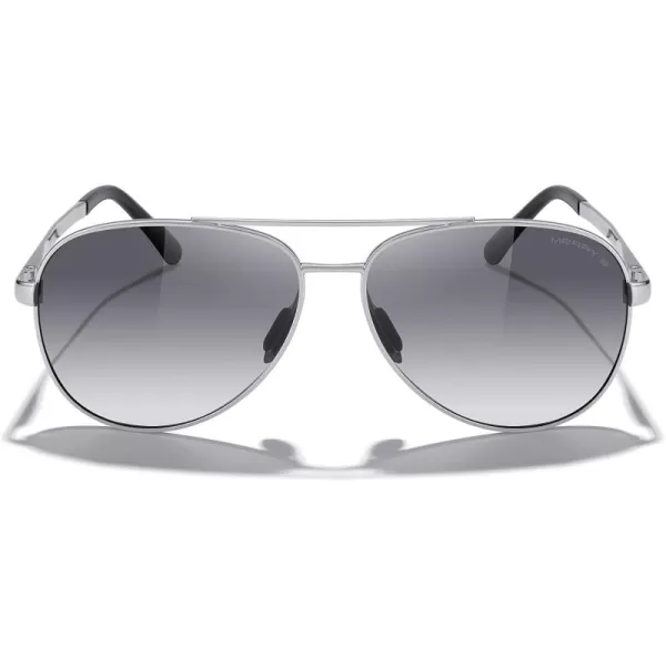 MERRYS Aviator Sunglasses for Men Women  Polarized Driving Sun glasses Mirrored Lens UV 400 Protection 58 MMSilver FrameBlack Gradient Lens