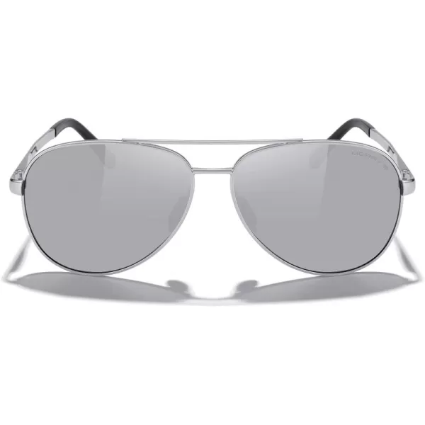 MERRYS Aviator Sunglasses for Men Women  Polarized Driving Sun glasses Mirrored Lens UV 400 Protection 58 MMSilver FrameSilver Mirror Lens