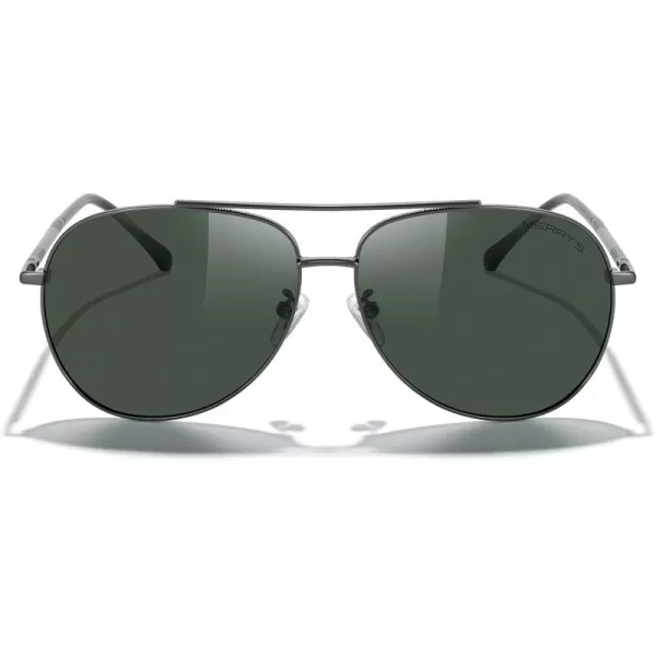 MERRYS Aviator Sunglasses for Women Men Polarized Mirror Lens with Case  Polarized Driving Sun glasses 60 MMGray FrameG15 Lens