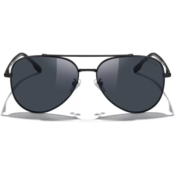 MERRYS Classic Mirrored Aviator Sunglasses for Men Women Polarized Driving Fishing Mens SunglassesBlack FrameBlack Lens