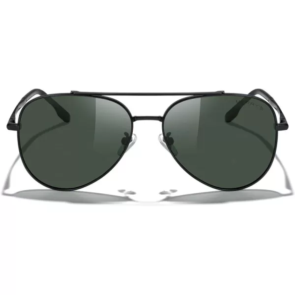 MERRYS Classic Mirrored Aviator Sunglasses for Men Women Polarized Driving Fishing Mens SunglassesBlack FrameG15 Lens