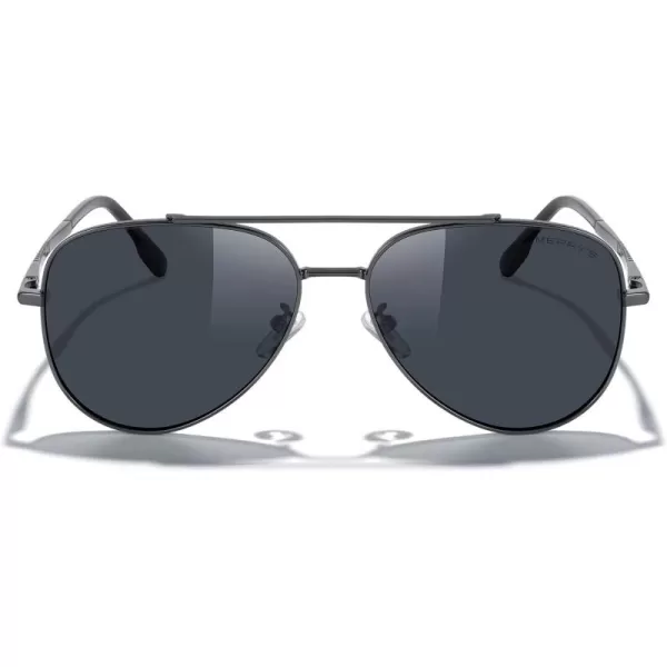 MERRYS Classic Mirrored Aviator Sunglasses for Men Women Polarized Driving Fishing Mens SunglassesGray FrameBlack Lens