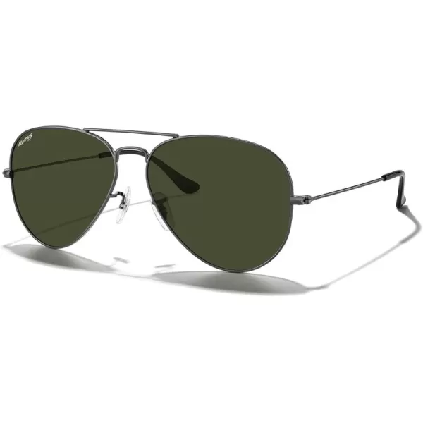 MERRYS Classic Polarized Aviator Sunglasses for Men Women S6025Gunmetal FrameG15 Lens
